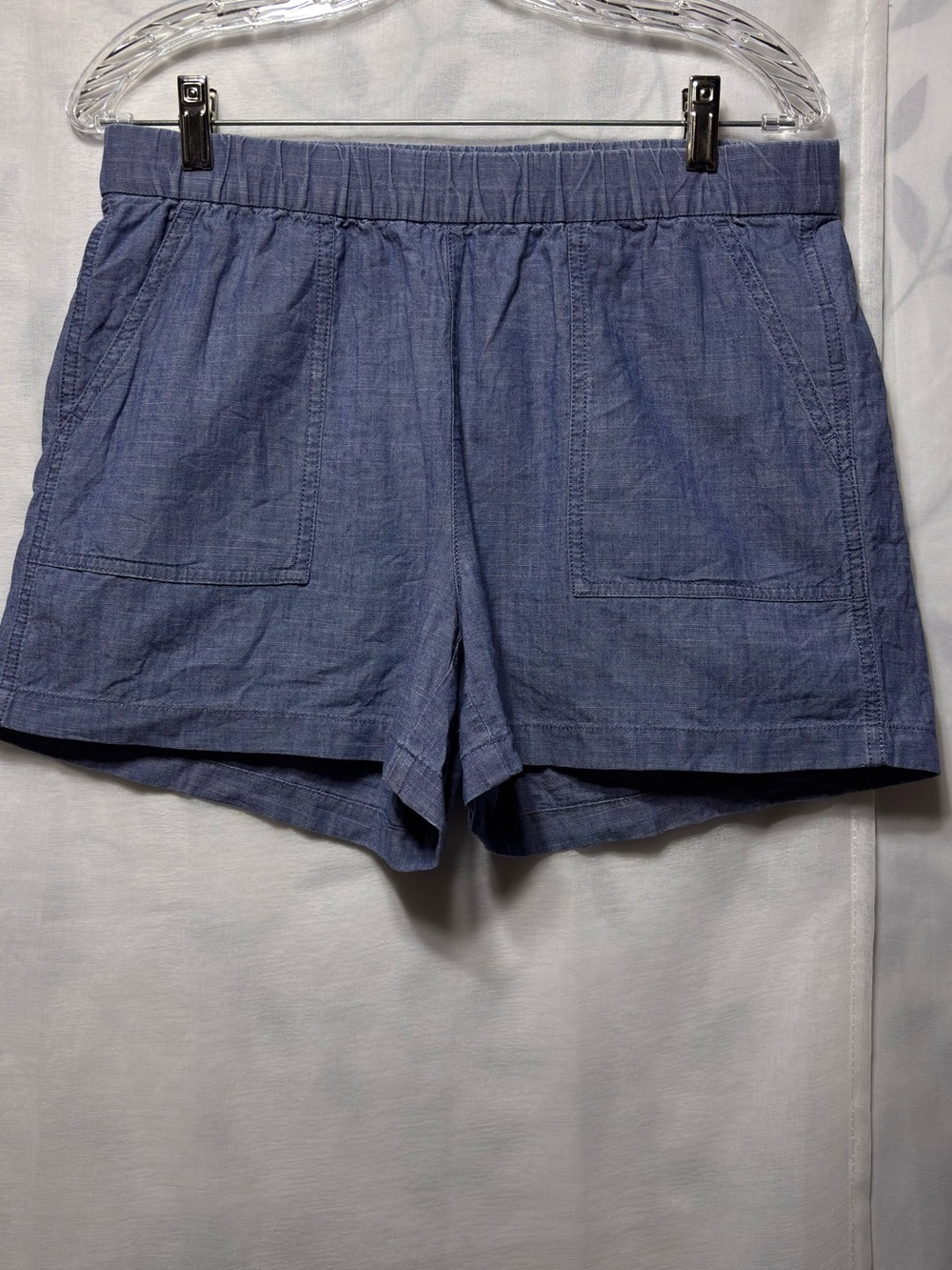 J. Crew 100% Cotton Elastic-Waist Patch Pocket Shorts - Picture 2 of 8